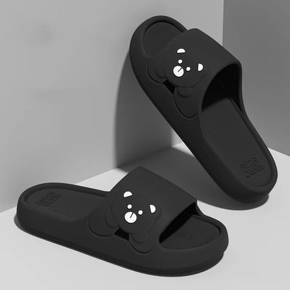 DANA Indoor Soft Sole Cartoon Bear Slippers
