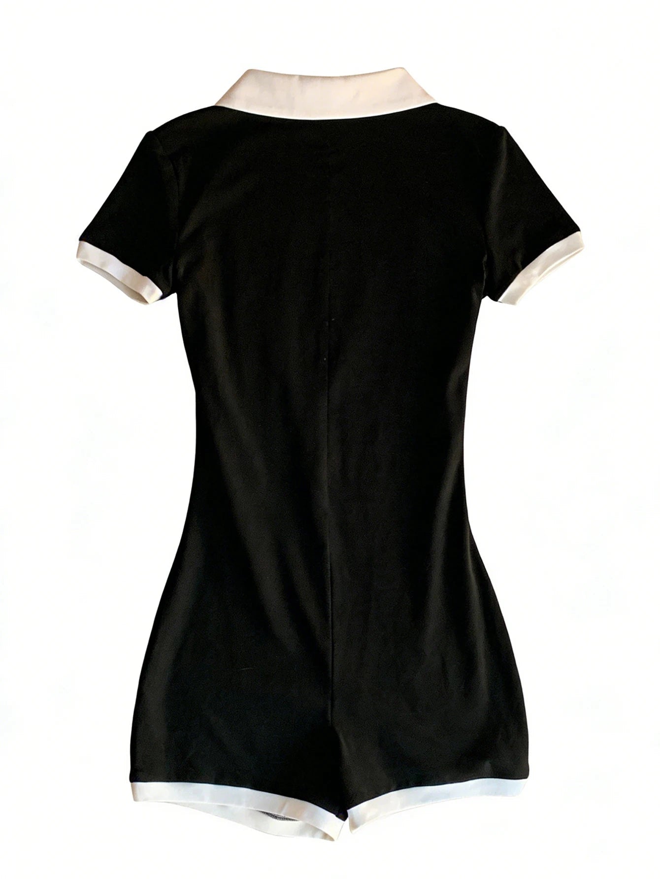 Slim-fitting short-sleeved one-piece pants