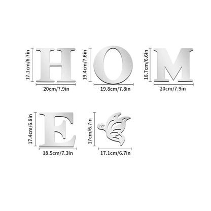HOME Logo 3D Mirror Wall Sticker Decoration