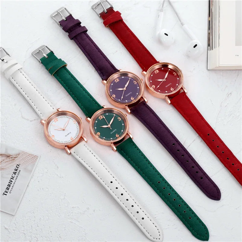 DANA Leather Quartz Bracelet Watch