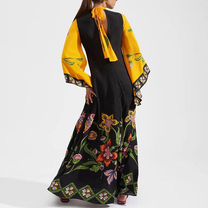 Ethnic Print Boho Long Dress