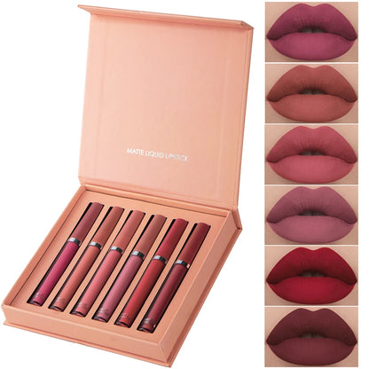 Matte Lip Gloss Waterproof Moisturizing Lipstick Set