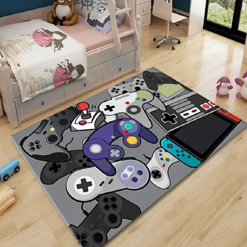 1PC Cyberpunk Style Gamepad Crystal Velvet Carpet