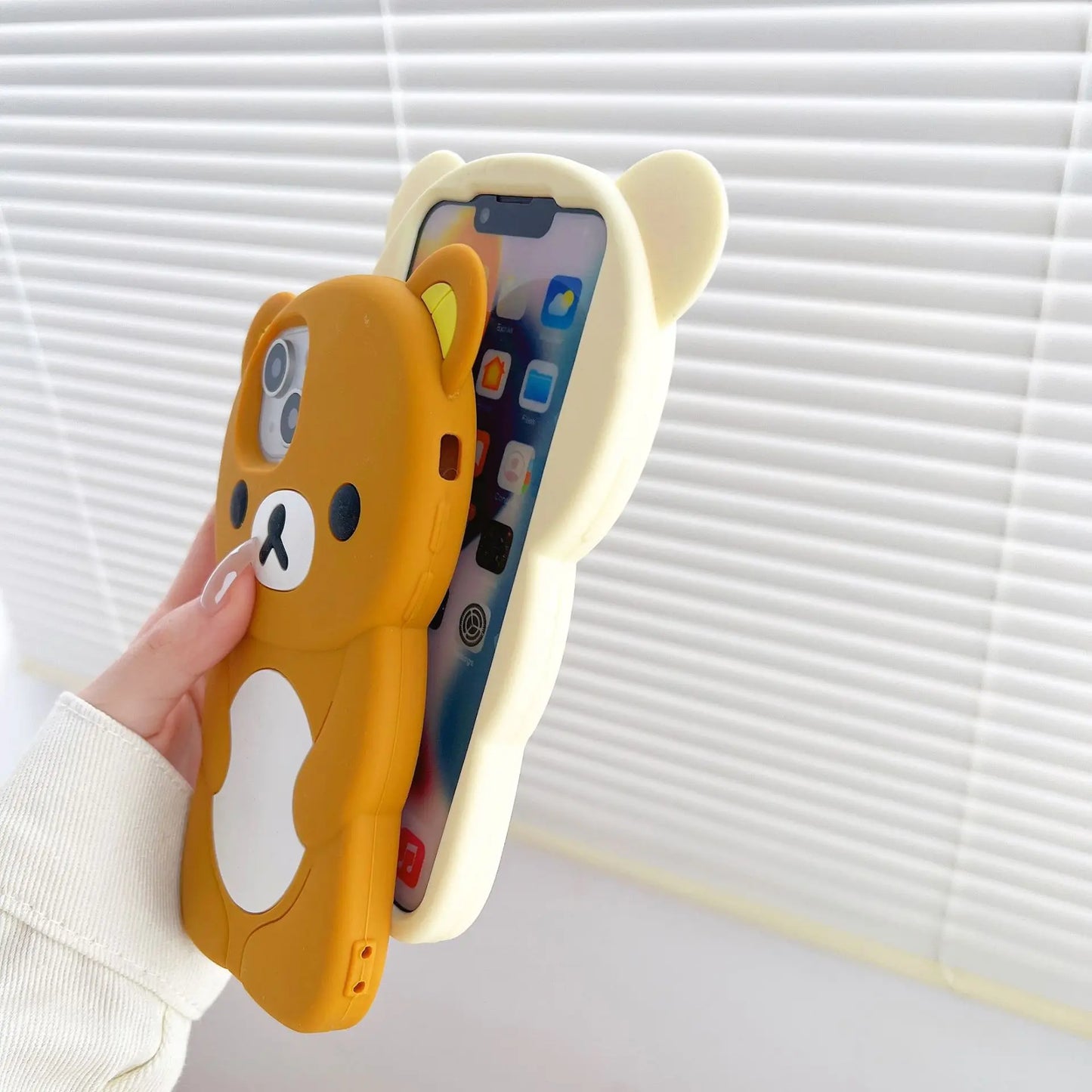 Rilakkuma Bear Silicone Soft Cover Case For iPhone Pro Max