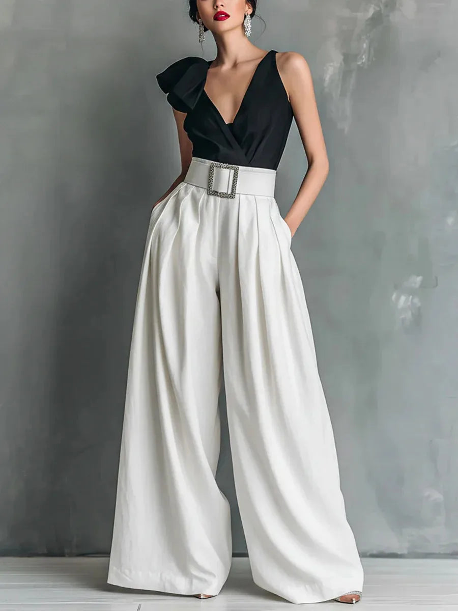 High-Waist Loose Casual Pants