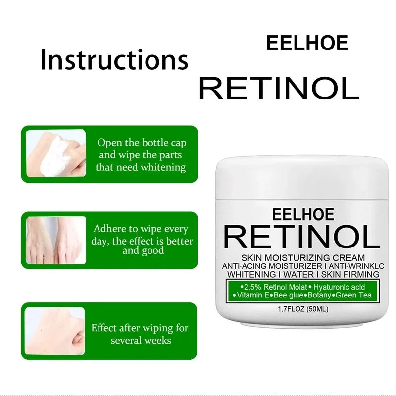 Crema blanqueadora corporal de acción rápida