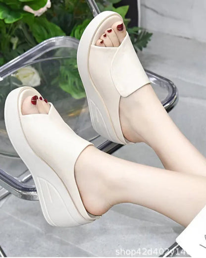 Open Toe Thick Bottom Slipper