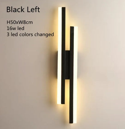 LED Bedroom Wall Lamp Wall Sconces Copper Line Pipe