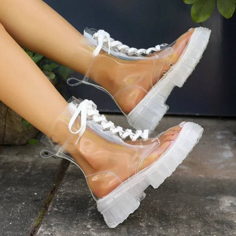 Winter Transparent Short  Sexy Non-slip Boots