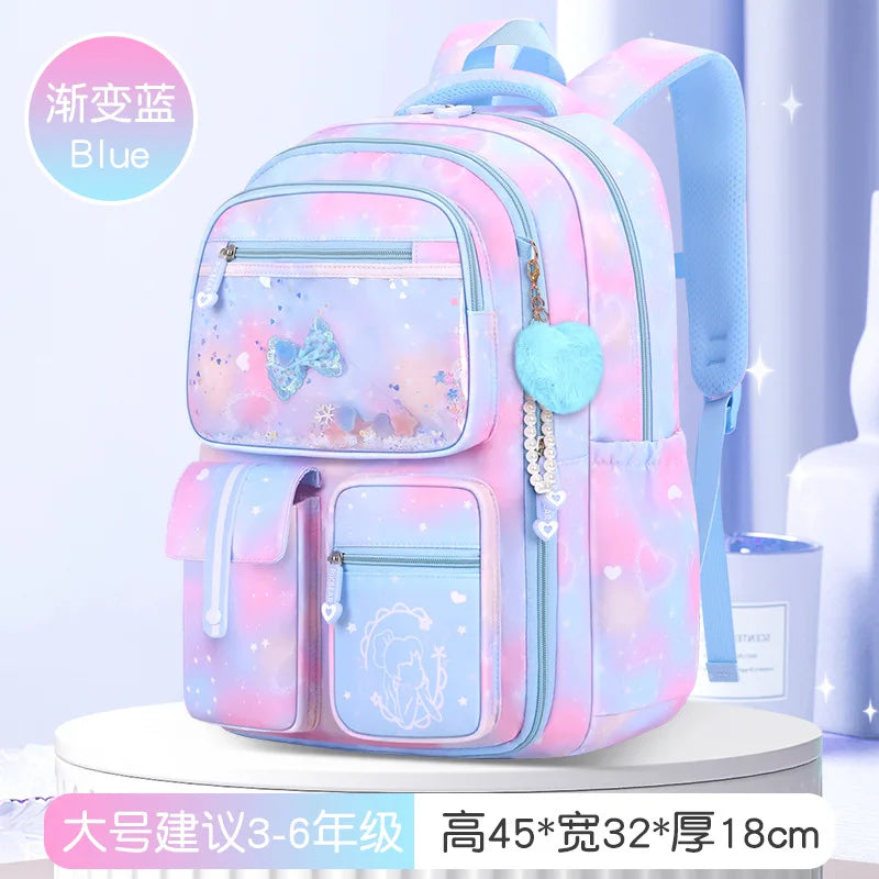 Refrigerator Door Multiple Pockets Light Burden Reduction Elementary School Bag