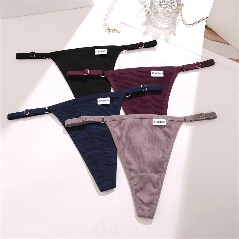 Cotton Thongs Adjustable Waist Sexy G-String Seamless Intimate Lingerie S-XL