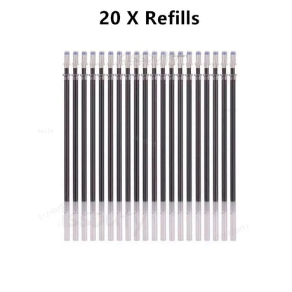 10/12/20/22Pcs Gel Pen Black/Blue ink 0.38/0.5/0.7mm Stationery