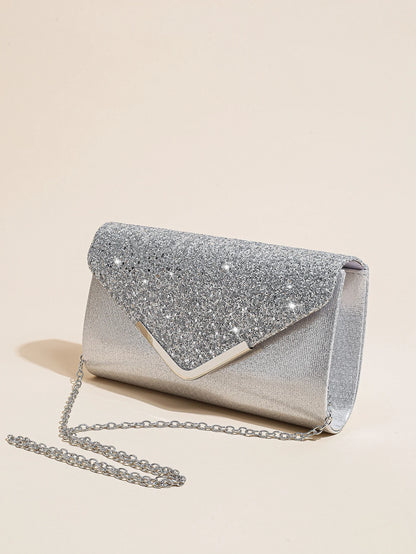 Prom Sequin Clutch Purse chain Shoulder Cross Body Bag