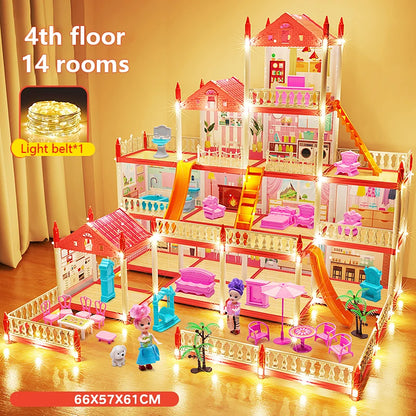 Toy 3d Assembly Diy Mini Toy House Accessories Villa Princess Castle