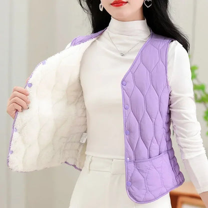 Cotton V-neck Sleeveless Vest