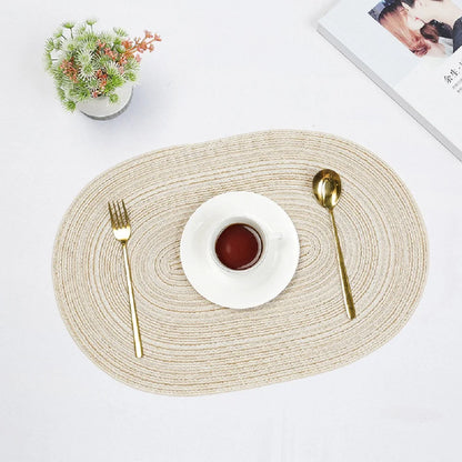 1/4/6/10PCS Dining Tables Natural Woven Oversized Place mats Set
