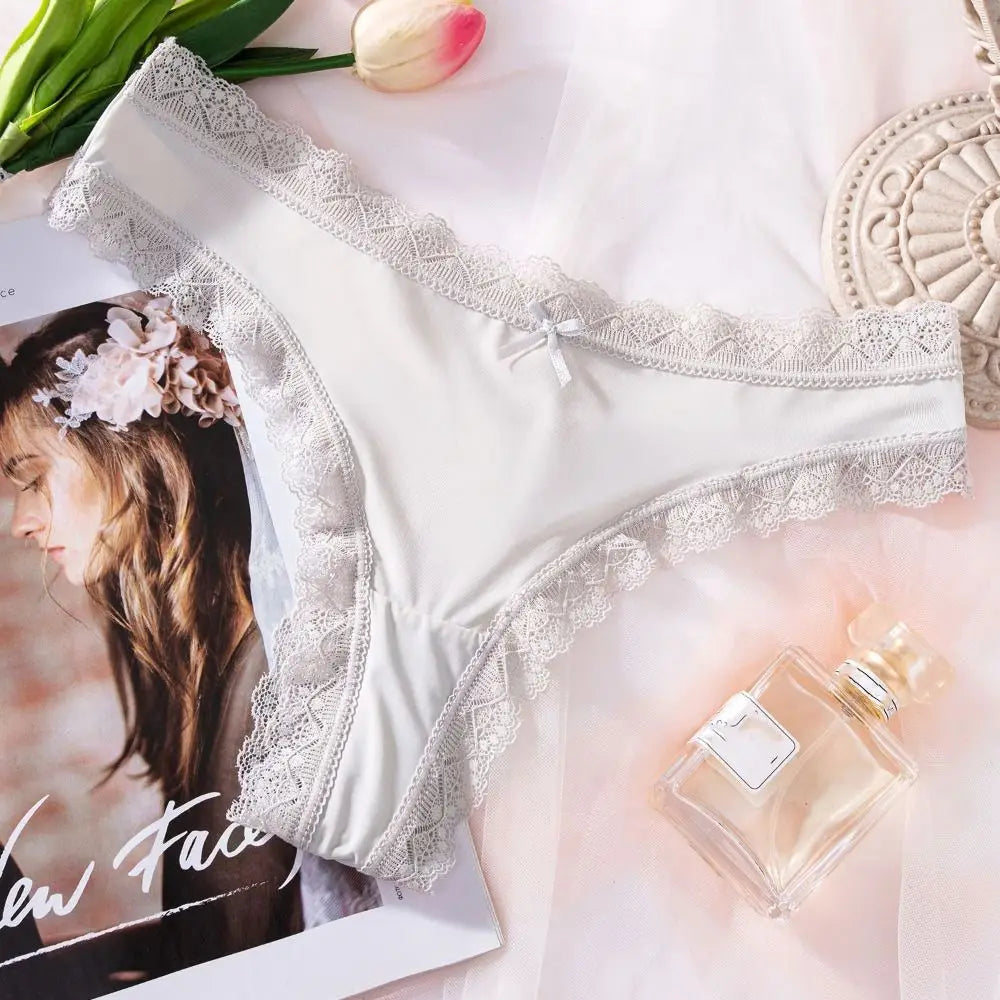 Ice Silk Cotton Crotch Low Waist Lingerie