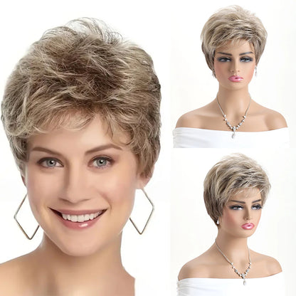 Short Natural Wigs with Bangs Soft  Hair Wig