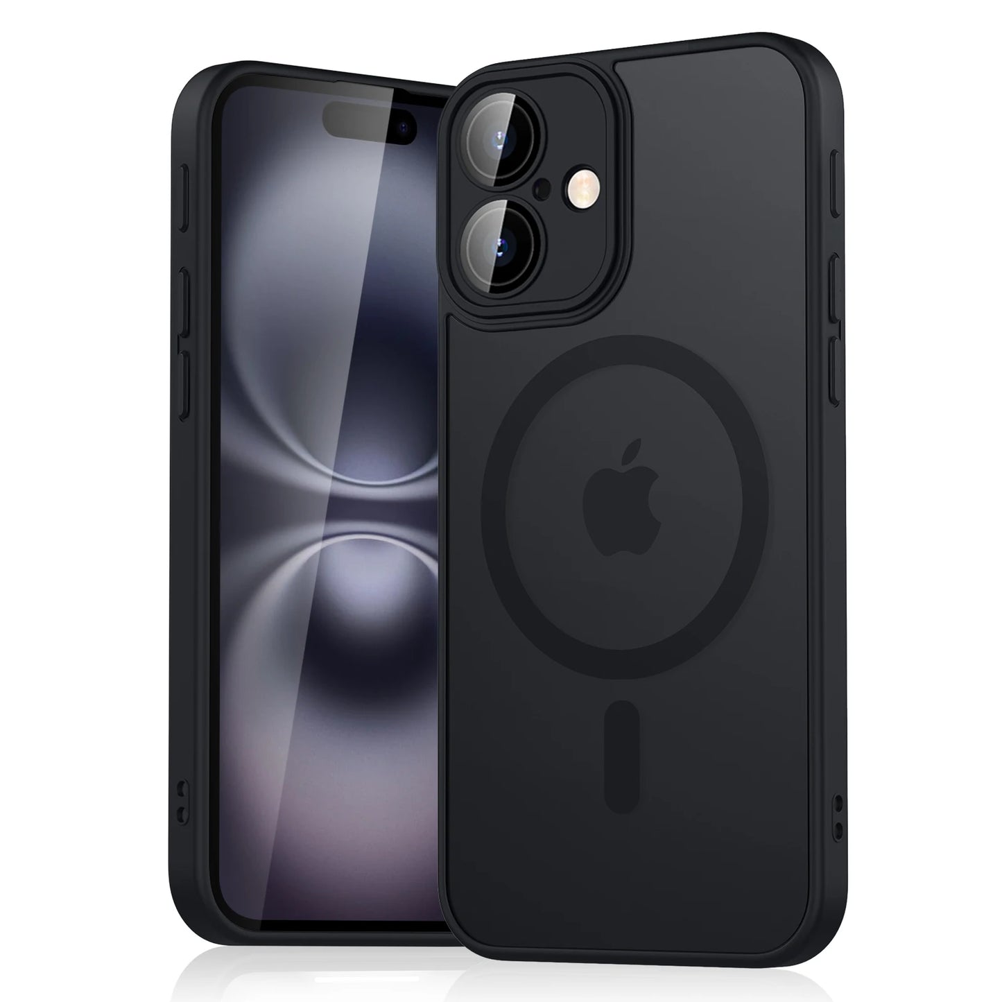 Magnetic Matte Translucent Shockproof iPhone Wireless Charge Cover