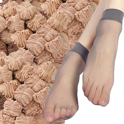 10-50Pairs Transparent Ultrathin Sexy Crystal Short Ankle Sock