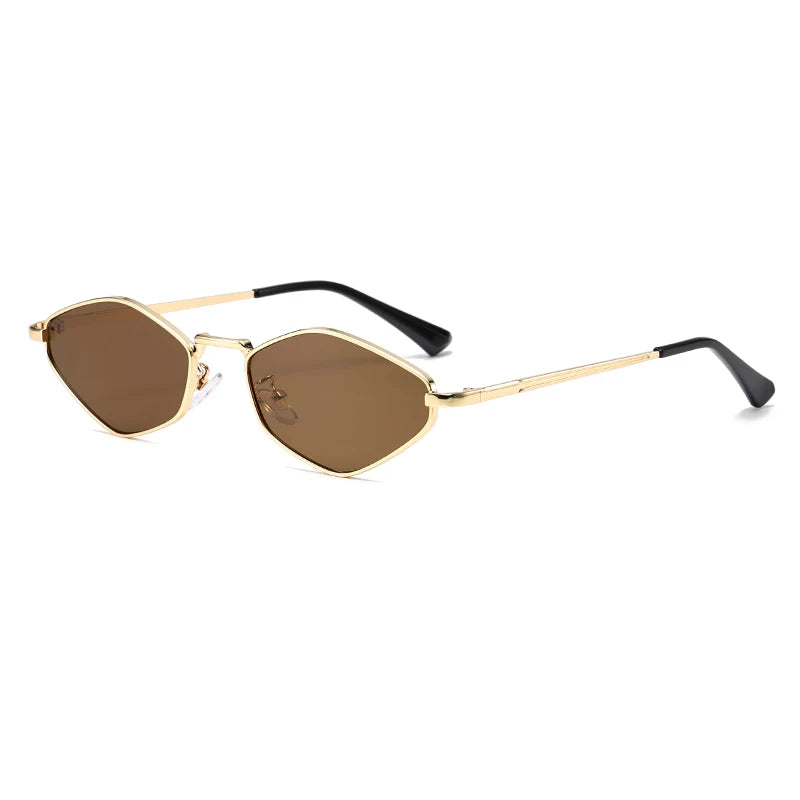 Protective Small Frame Polygon Sunglasses