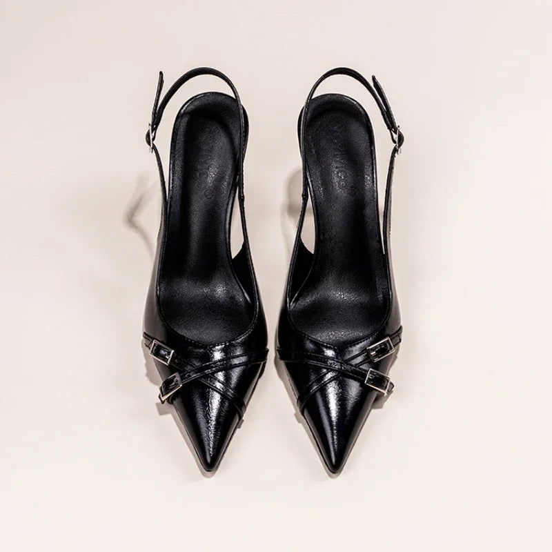 Shallow Mouth High-heeled Elegant Buckle Stiletto Shoes
