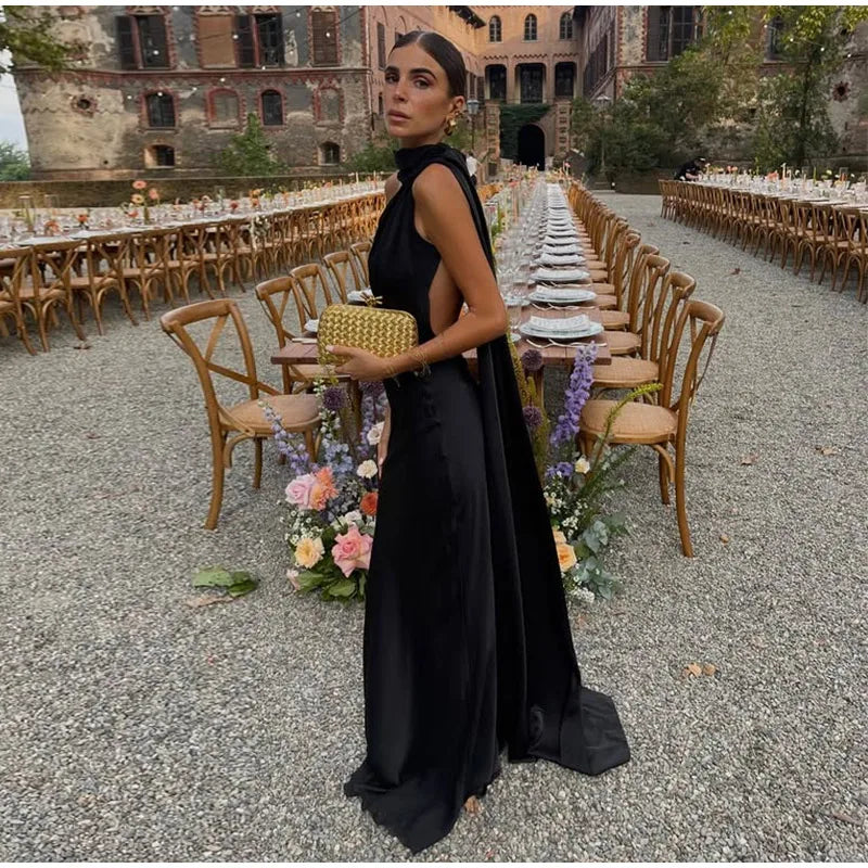 Sexy Satin Ribbon Party Dress