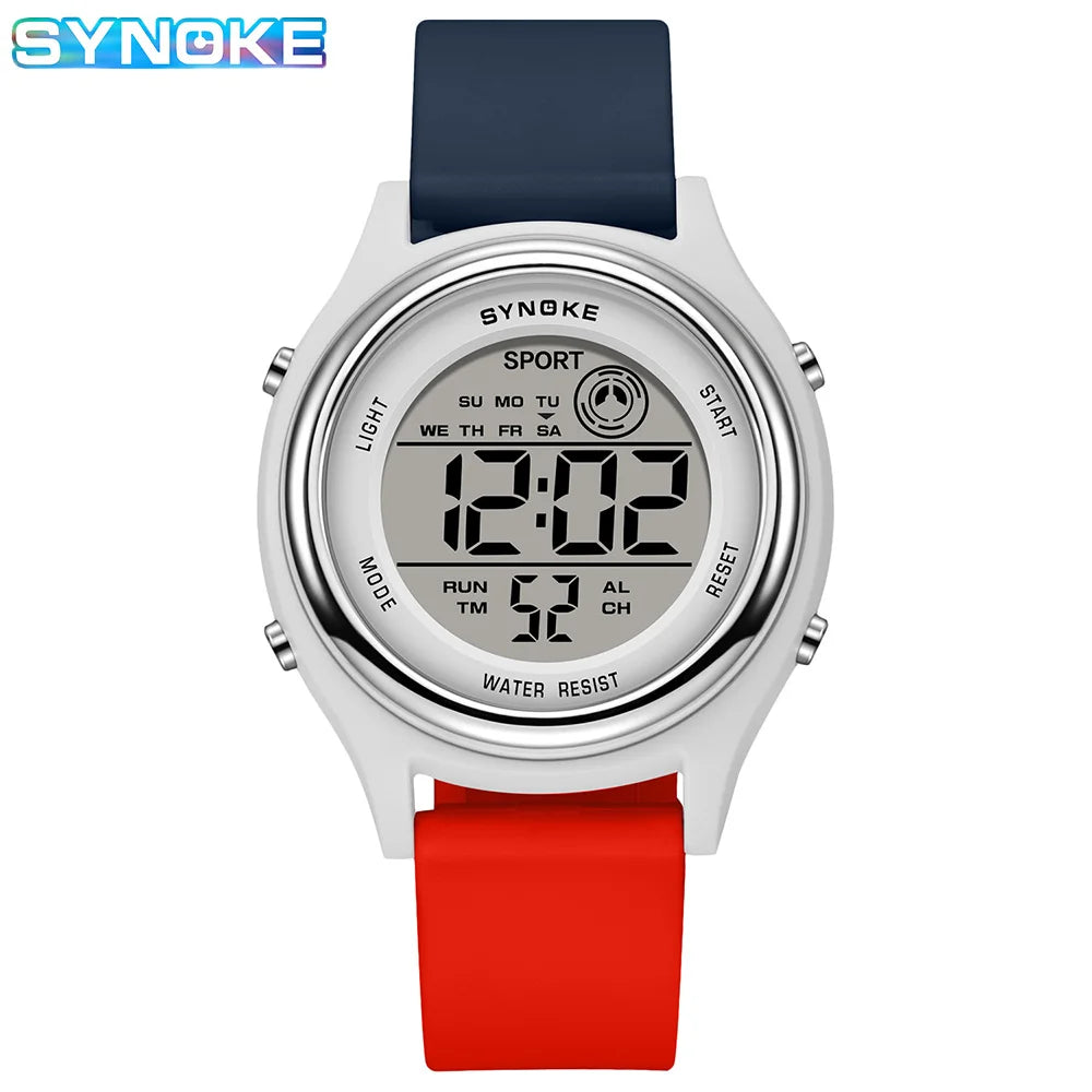 Colorful Seven Lights Sport Digital Waterproof Electronic Watch