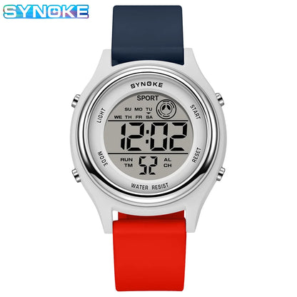 Colorful Seven Lights Sport Digital Waterproof Electronic Watch