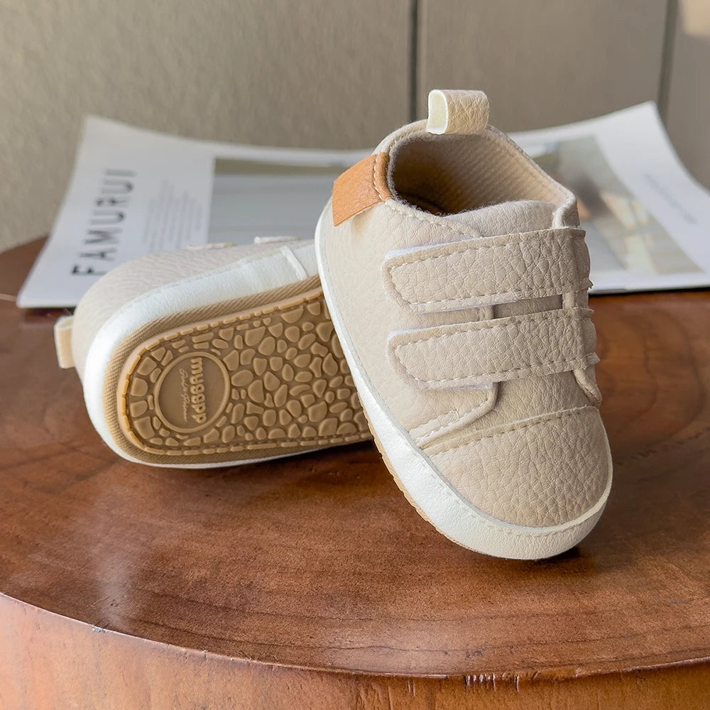 Leather Rubber Anti-slip Toddler First Walkers Shoes