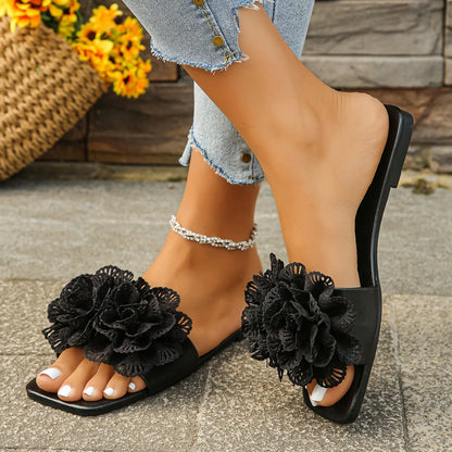 Flower Flat Slippers