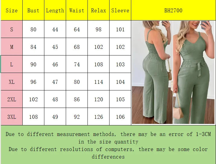 Elegant Camisole Top Elastic Waist Wide Leg Pants Set