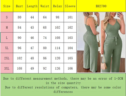 Elegant Camisole Top Elastic Waist Wide Leg Pants Set
