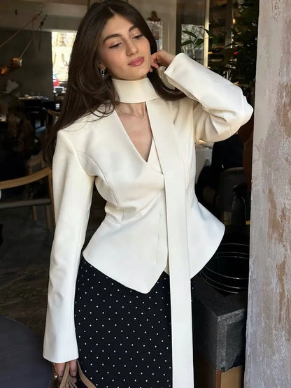 Suit Mini Skirt Elegant Suit Sets