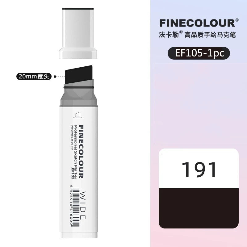 Finecolour 20mm Wide Markers Alcohol Line Sketching Art Markers Pen