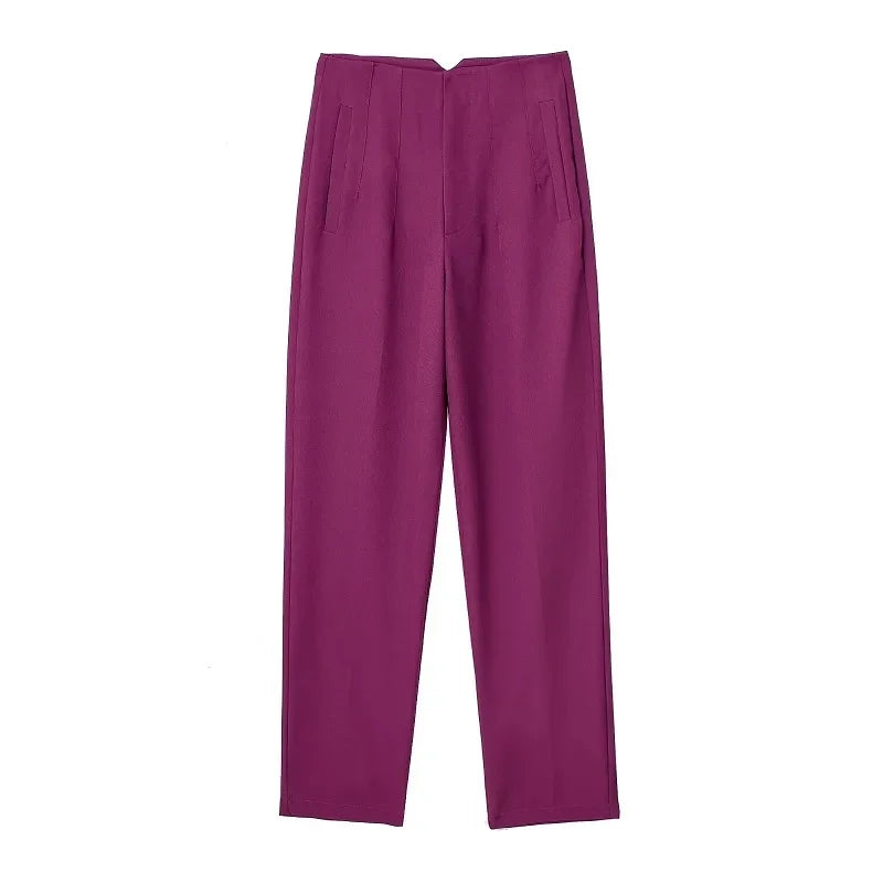 Office Wear High waist Formal Pants