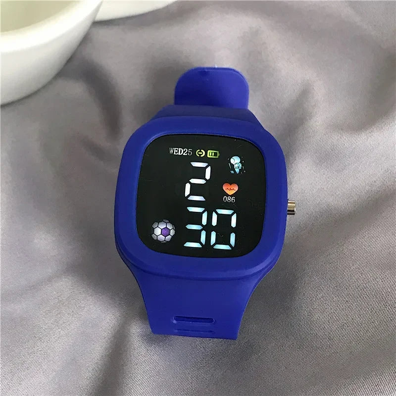 Electronic LED Digital Watch Casual Big Dial Silicone Watch Sports