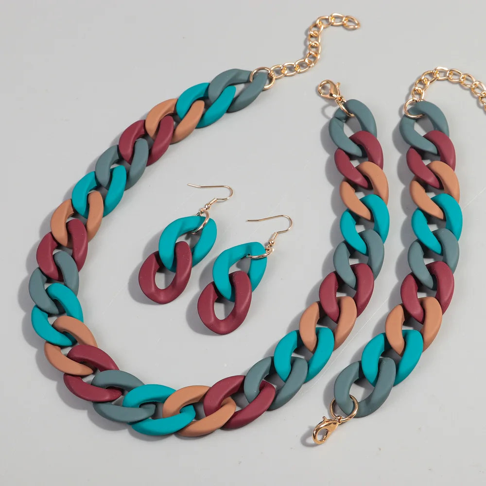 Fish Sheep Acrylic Chunky Chain Choker Necklace