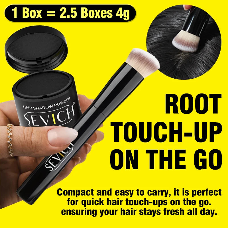 Hairline Shadow Powder Kit With Brush 10g Black Root Cover Up Instant Hair Line Powder Hair Concealer Repair Fill In Hair