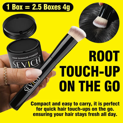 Hairline Shadow Powder Kit With Brush 10g Black Root Cover Up Instant Hair Line Powder Hair Concealer Repair Fill In Hair