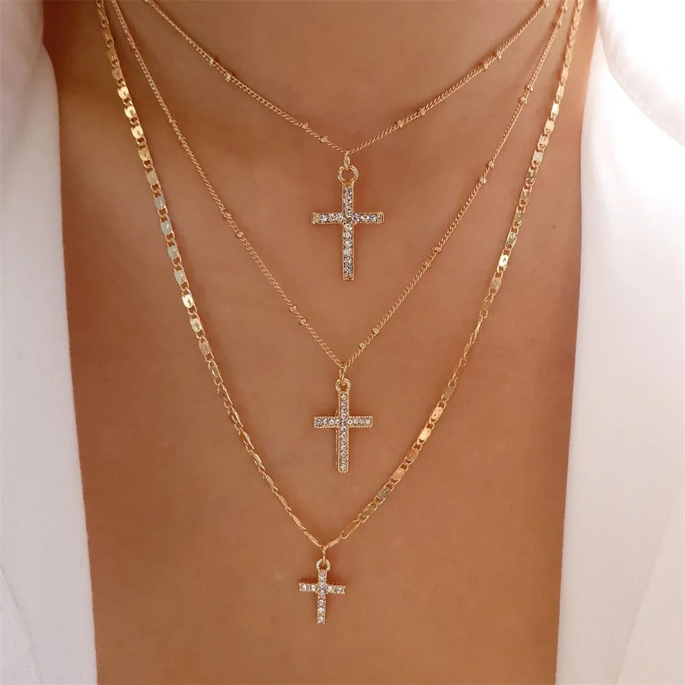 Vintage Punk Gold-plate Thick Chain Head Portrait Coin Pendant Necklace