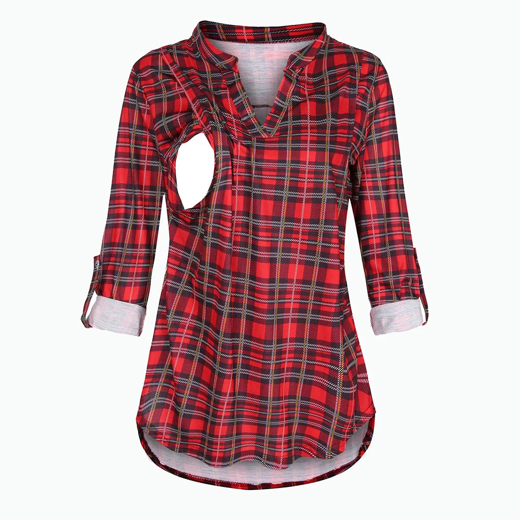 Maternity Breastfeeding T-shirt  Long Sleeve Pregnant