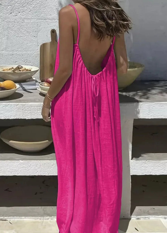 Strapless Backless Long Loose Sleepwear Maxi Dress Pajamas