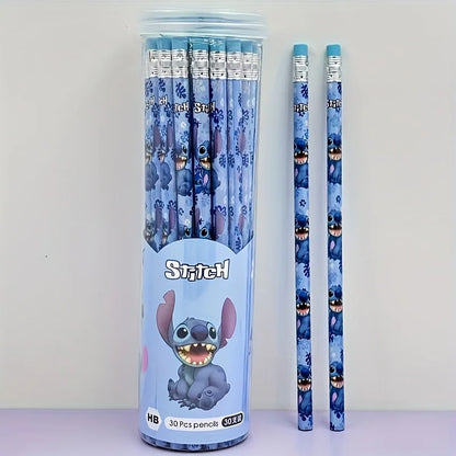 1 Bucket of 30 Disney Stitch Angel Paintbrushes Set