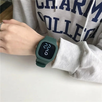 Electronic LED Digital Watch Casual Big Dial Silicone Watch Sports