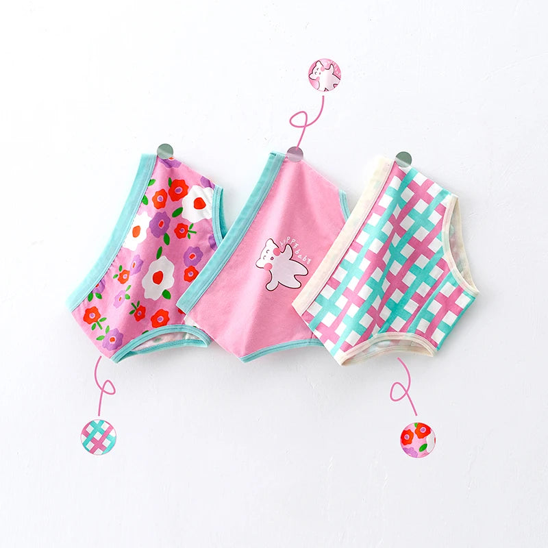 3Pcs/lot Kids 7 Collections Cotton Underwear