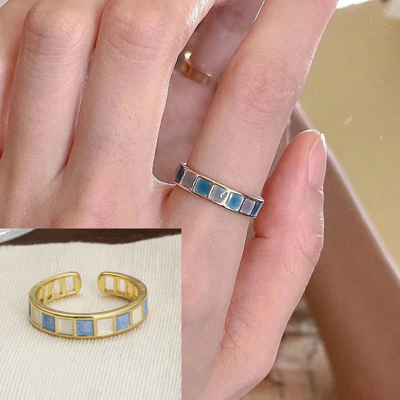 925 Sterling Silver Drip Glaze Butterfly Zircon Rings