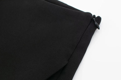 Falda marrón de talle alto