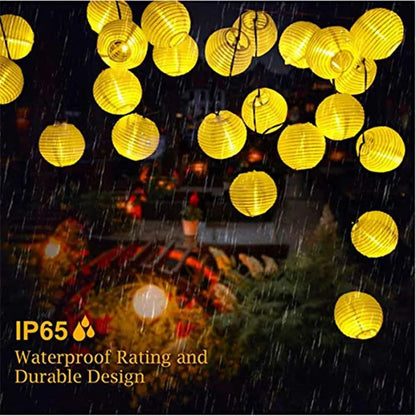 LED Solar Lantern String Lights Outdoor Garland Fairy Lights Solar Powered Garden Decorative