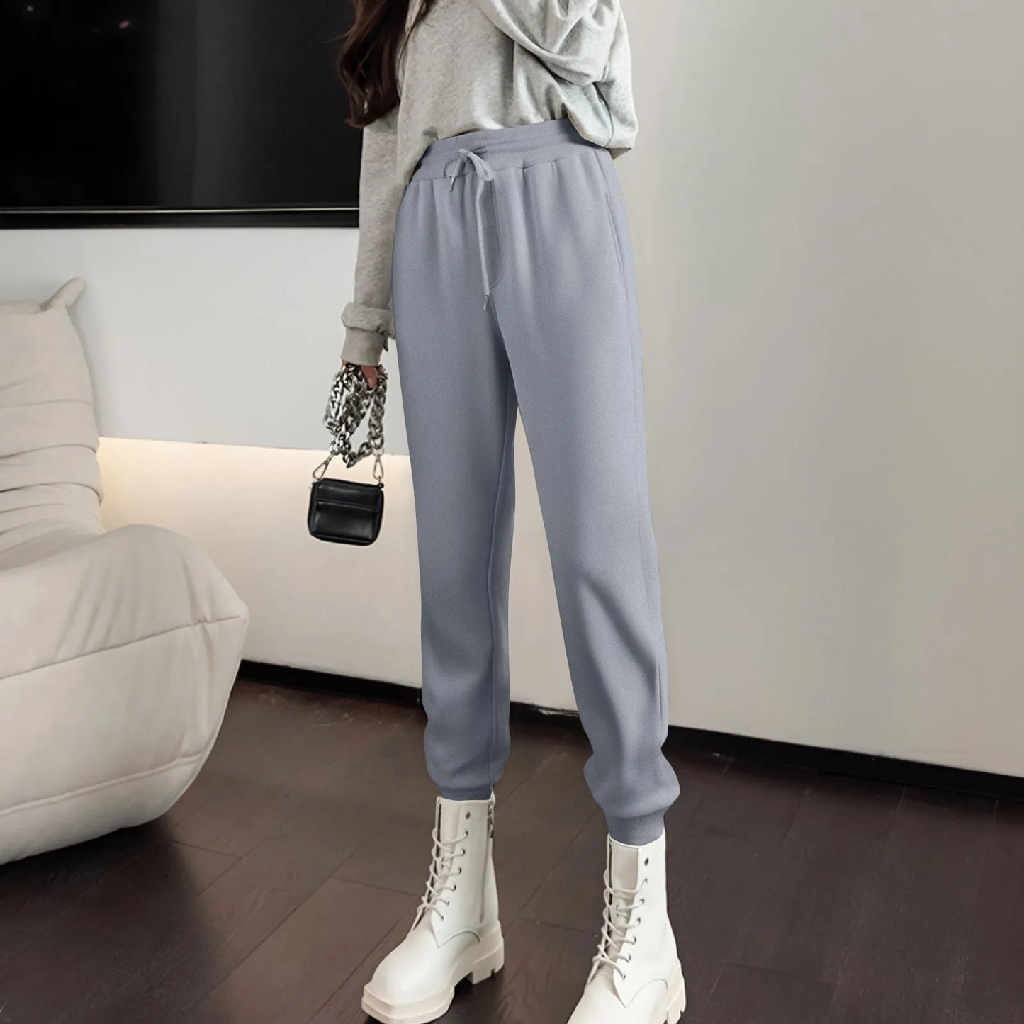 Straight Leg Elastic Waist Pants